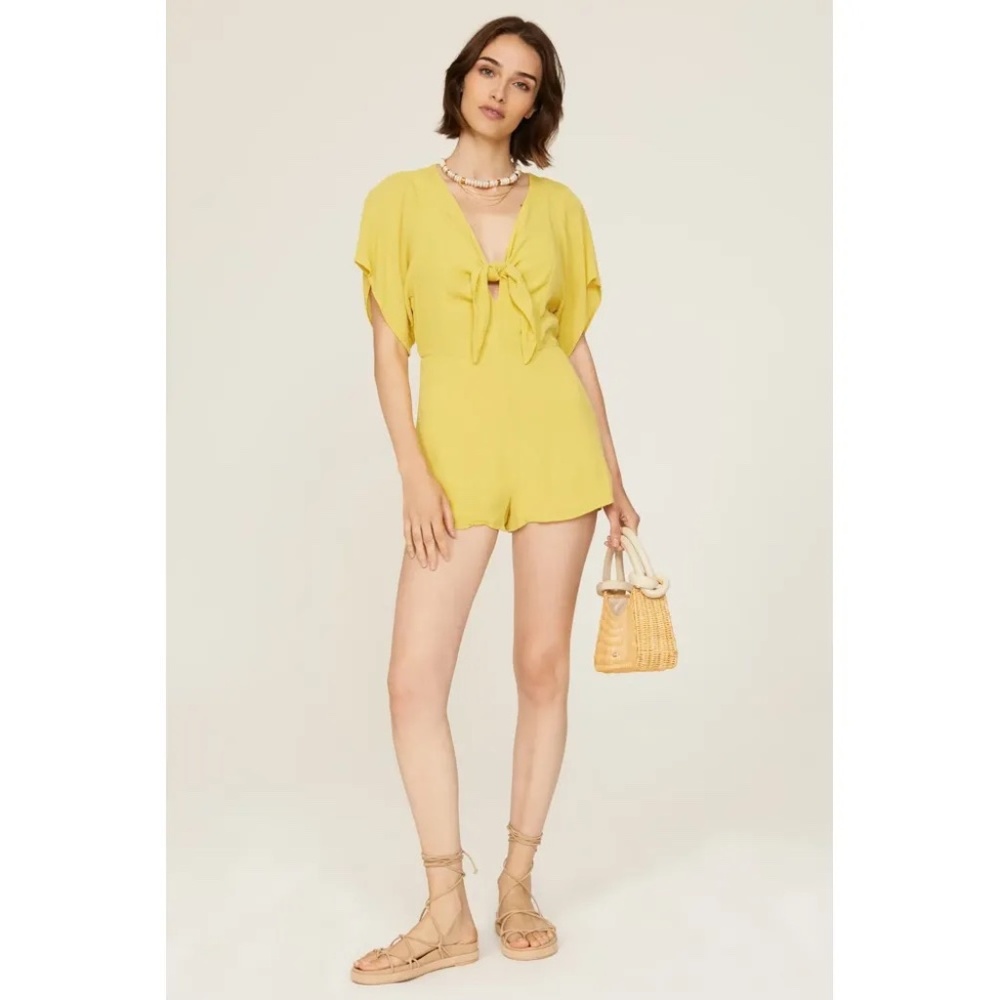RTR Louna Mustard Tie Romper